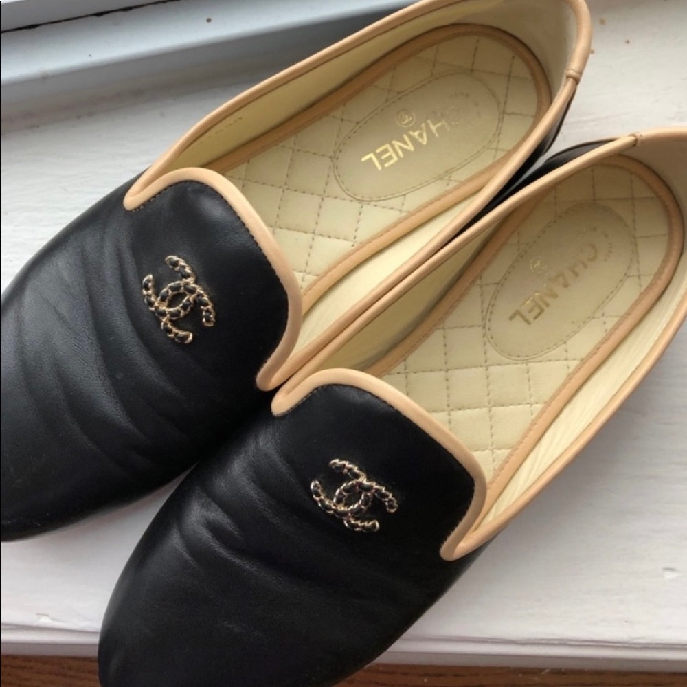 Authentic Chanel Interlocking CC Loafers